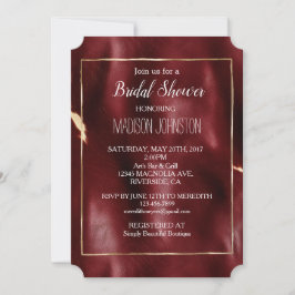 Convite Couro de Vaca Sudoeste Vermelho Intenso