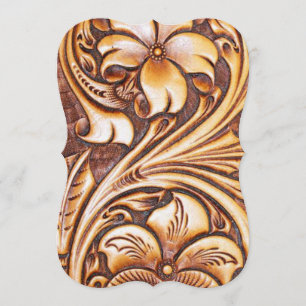 Convite Couro-vaqueiro Vintage do Oeste