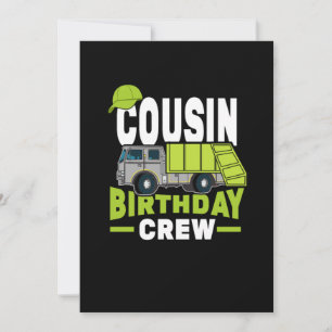 Convite Cousin Birthday Crew Truck