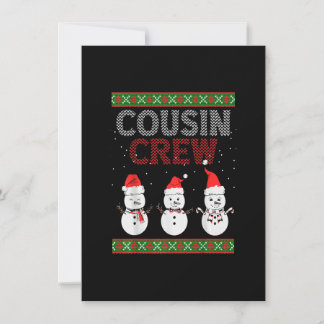 Convite Cousin Crew Natal Pijamas Gnomas Feliz Xma
