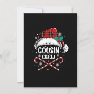Convite Cousin Crew Papais noeis Red Xadrez Xmas Engraçado