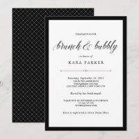 Couture Black and White Brunch e Bubble