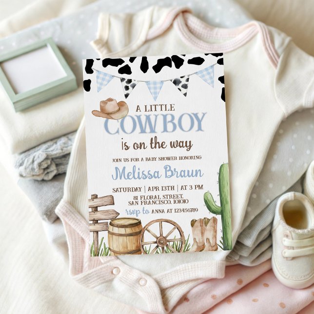 Convite Cowboy Baby Shower Invitation (Criador carregado)