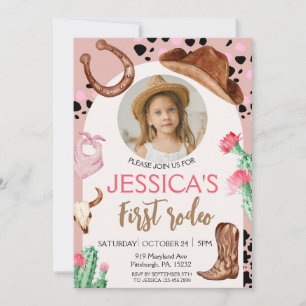 Convite Cowboy Birthday 1 rua Festa de aniversário Rodeo