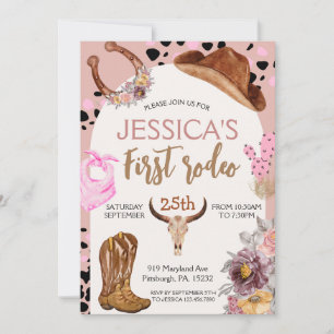 Convite Cowboy Birthday 1 rua Festa de aniversário Rodeo