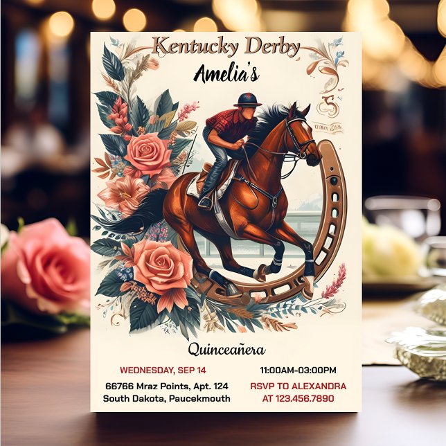 Convite Cowboy Derby Party Western Quinceanera (Criador carregado)