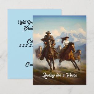 Convite Cowboy e Cowgirl buscando uma Posse