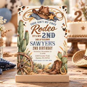 Convite Cowboy Este Não É o Meu Primeiro Rodeio 2º Anivers
