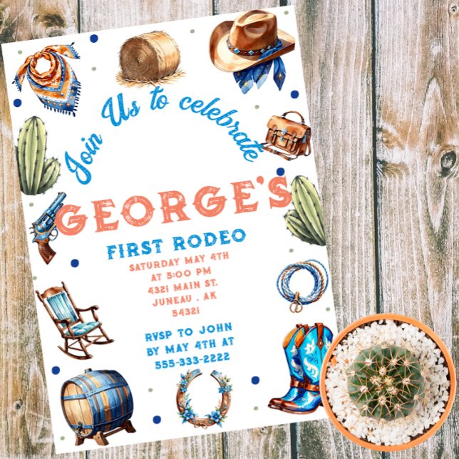 Convite Cowboy Ocidental Wild West Birthday (Criador carregado)