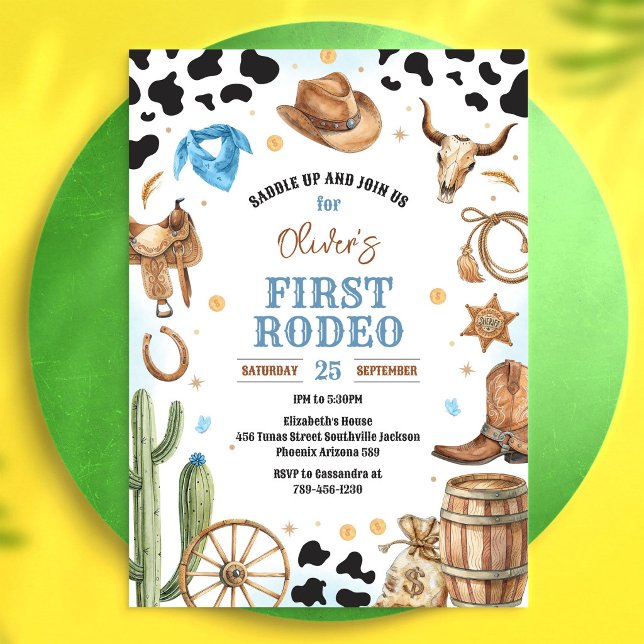 Convite Cowboy Primeiro Rodeio Oeste Selvagem 1º Aniversár (Criador carregado)