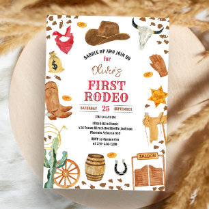 Convite Cowboy Primeiro Rodeio Oeste Selvagem 1º Aniversár
