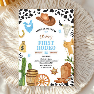Convite Cowboy Primeiro Rodeio Oeste Selvagem 1º Aniversár