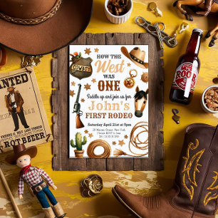 Convite Cowboy Rodeo 1rua Como O Ocidente Era Um Aniversár