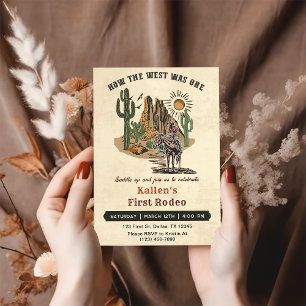 Convite Cowboy Rodeo primeiro aniversario Como O Ocidente 