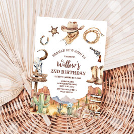 Convite Cowboy Western Birthday Invitation