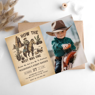 Convite Cowboy Western Rodeo Wild West Birthday
