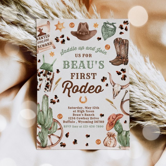 Convite Cowboy Wild West 1rua Rancho Rodeo Festa de aniver (Criador carregado)