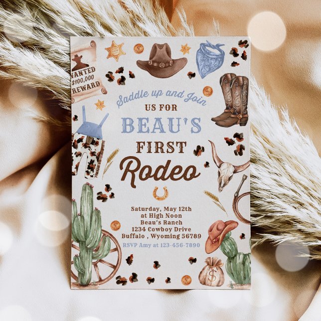 Convite Cowboy Wild West 1rua Rancho Rodeo Festa de aniver (Criador carregado)