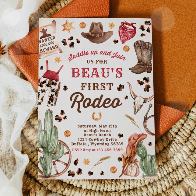 Convite Cowboy Wild West 1rua Rancho Rodeo Festa de aniver (Criador carregado)