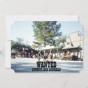 Convite Cowboy Wild West Boy Birthday