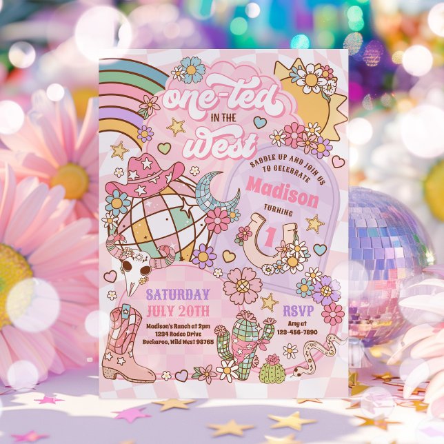 Convite Cowgirl 1rua Rodeio Unida No primeiro aniversario  (Criador carregado)