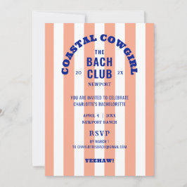 Convite Cowgirl Costeira A Festa de solteira do Bach Club