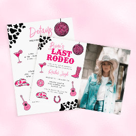 Convite Cowgirl Disco Último Rodeio Bachelorette Fim De Se