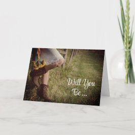 Convite Cowgirl e Sunflower, você será minha madrinha