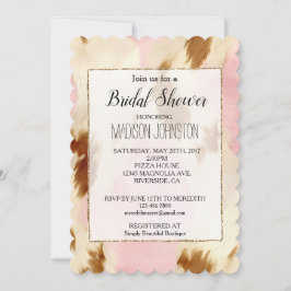 Convite Cowgirl Pink Cream Brown Cowhide