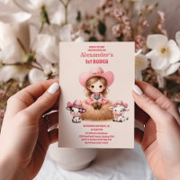 Cowgirl Rosa ONE First Rodeio primeiro aniversario