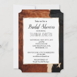 Convite Cowhide Castanho Negro Sudoeste