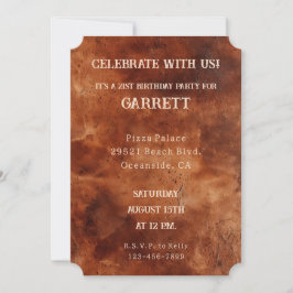 Convite Cowhide Preto-Castanho Ocidental