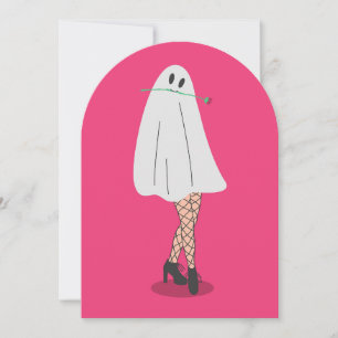 Convite coxas de redes de pesca fantasma de halloween