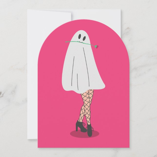 Convite coxas de redes de pesca fantasma de halloween (Frente)
