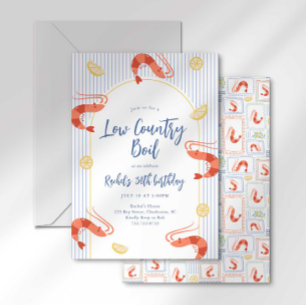 Convite Cozido de Frutos do Mar Low Country de Camarão