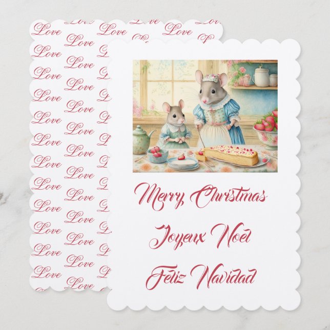 Convite Cozinhando Natal com a mamãe (Frente/Verso)