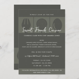 CONVITE COZINHAR DE MODELO DO FORK DA COLUNA PRETA