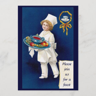 Convite Cozinheiro chefe com o Tureen da acção de graças