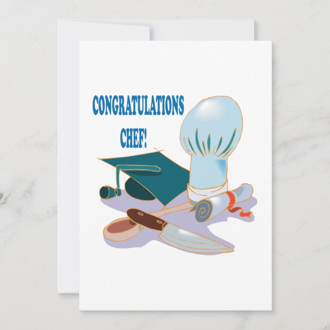 Convite Cozinheiro chefe dos parabéns (Frente)