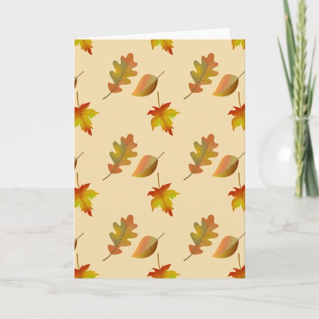Convite Cozy autumn maple leaves oak leaves  (Frente)