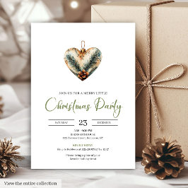 Convite Cozy Boho Earthy Botanical Christmas Dinner Invitе