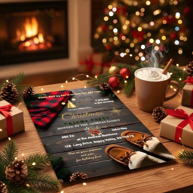 CONVITE COZY CHRISTMAS PAJAMA JAM (Criador carregado)