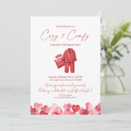 Convite Cozy & Comfy Galentine’s Pajama Party
