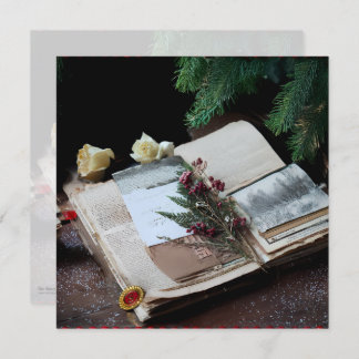 Convite Cozy Deep Winter Cottagecore Scrapbook