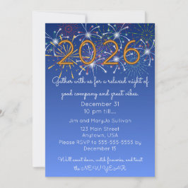 Convite Cozy New Years Gathering Invitation