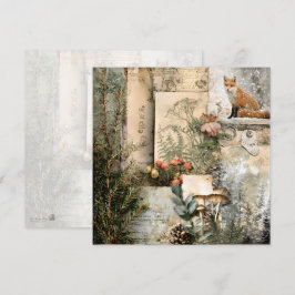 Convite Cozy Winter Deep Cottagecore Scrapbook