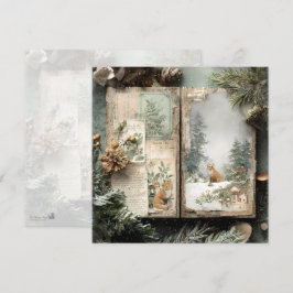 Convite Cozy Winter Deep Cottagecore Scrapbook