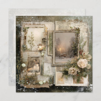 Convite Cozy Winter Deep Cottagecore Scrapbook