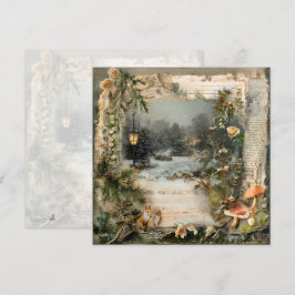 Convite Cozy Winter Deep Cottagecore Scrapbook