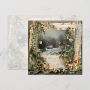Convite Cozy Winter Deep Cottagecore Scrapbook